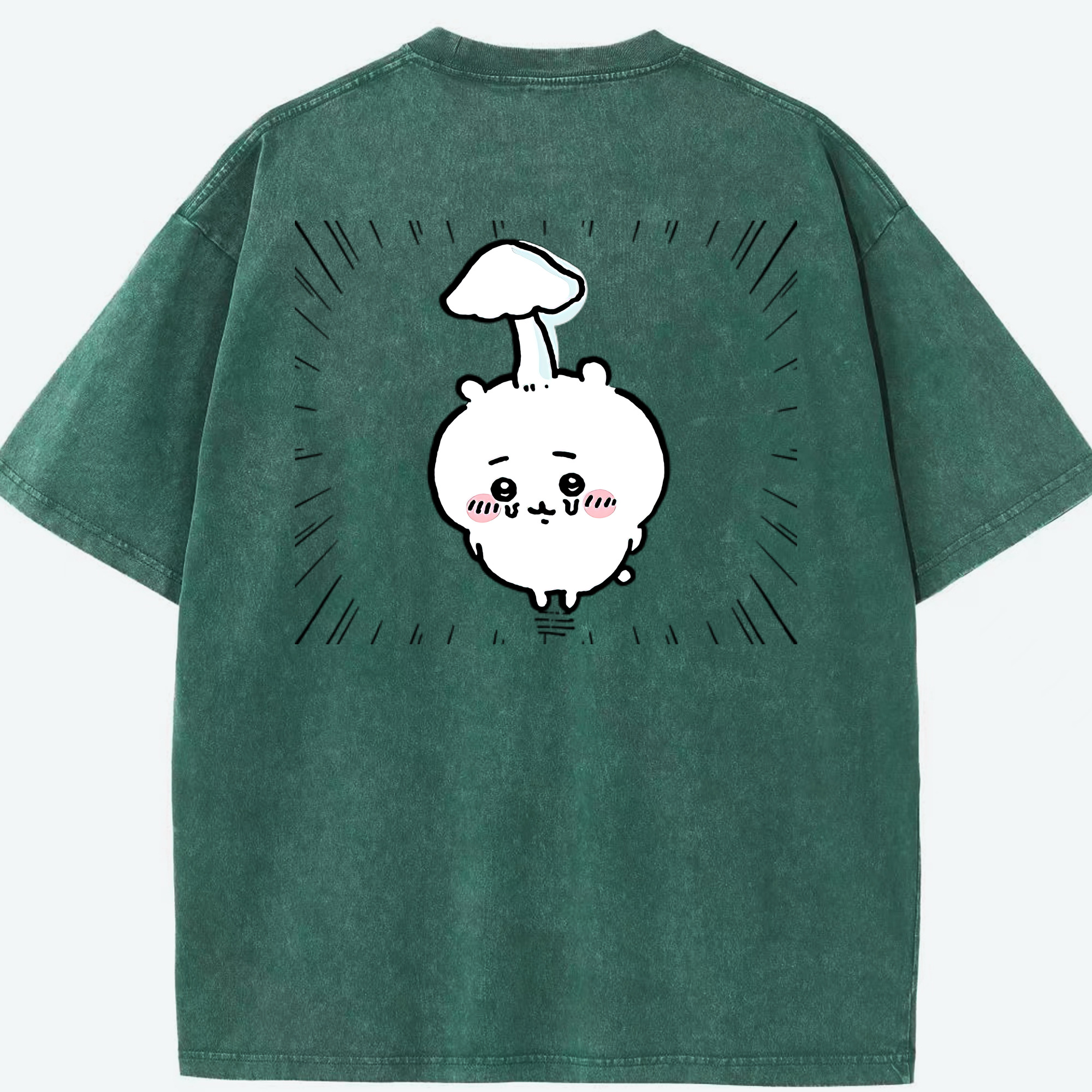 （画像用） ちいかわ ちいかわ Chii-kawa chiikawa 綿100% ヴィンテージ風 半袖Tシャツ（背面プリント）